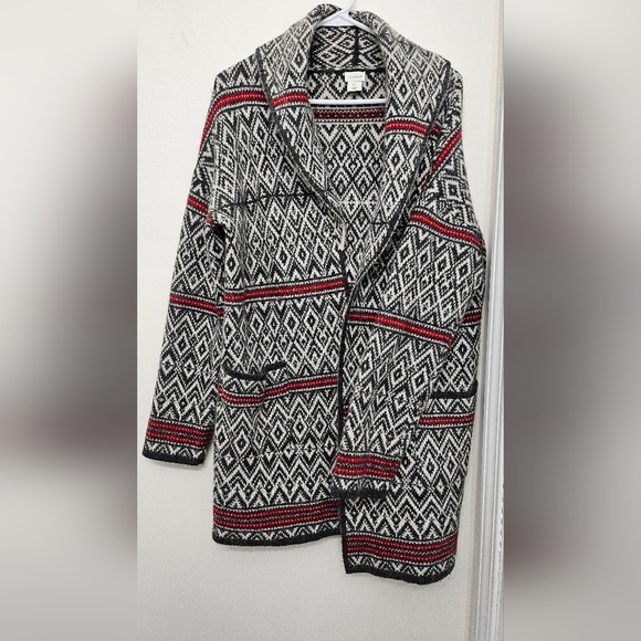 Aspen Sweater Large Women’s Cardigan Nordic Wool Blend Pockets - Picture 1 of 7